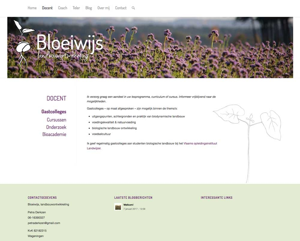Bloeiwijs website volgpagina