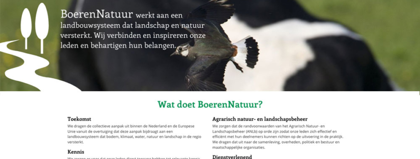 Website ontwerp voor BoerenNatuur