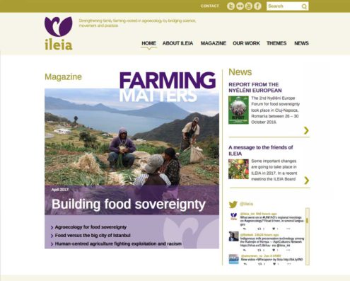 Website ILEIA homepage