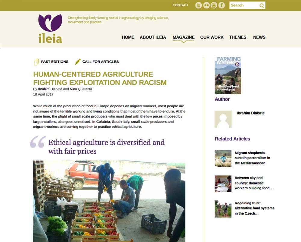website ILEIA volgpagina