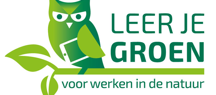 Logo e-learningmodule van het vbne: leer je groen