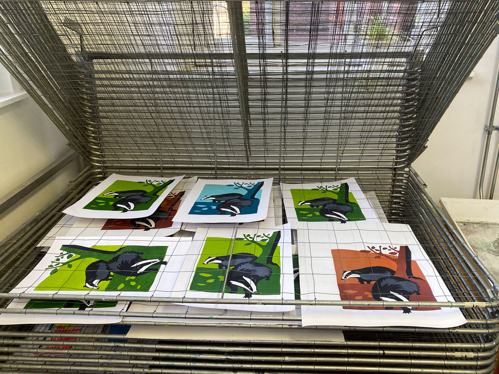 zeefdruk-dassen-aan-het-werk3